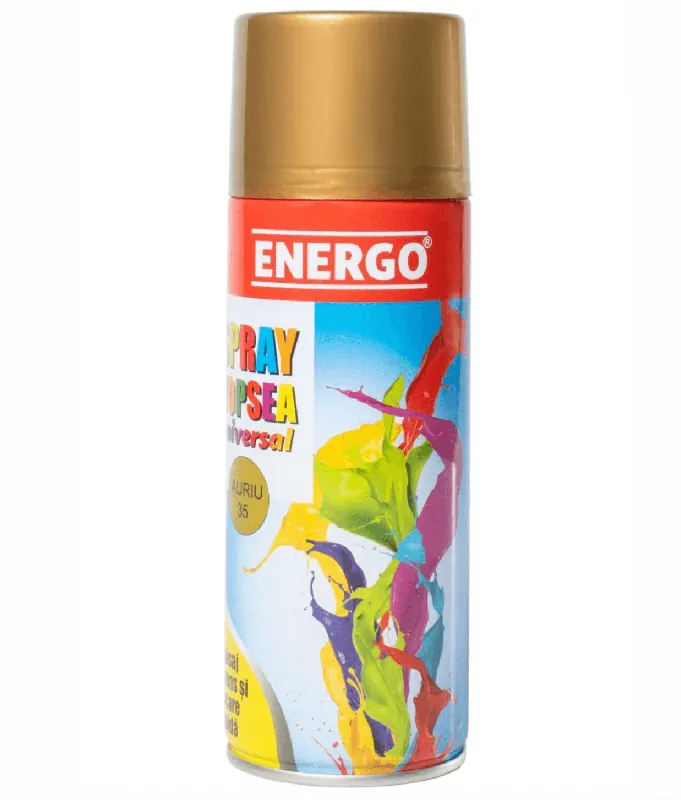 Spray vopsea universal auriu 35, 450 ml, Energo Lichidare de stoc