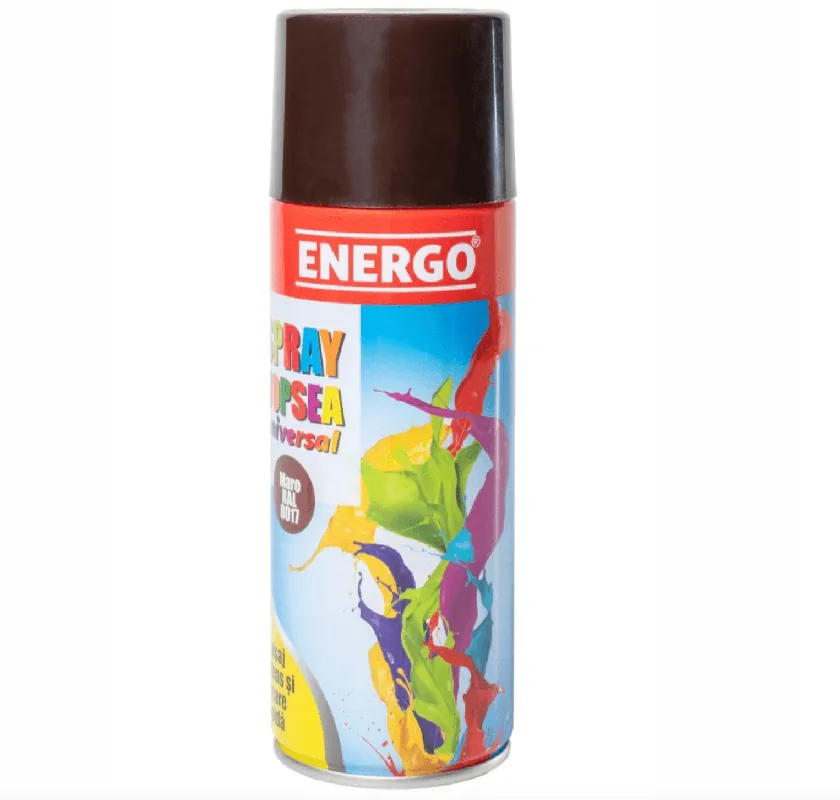 Spray vopsea universal maro RAL8017, 450 ml, Energo Premium