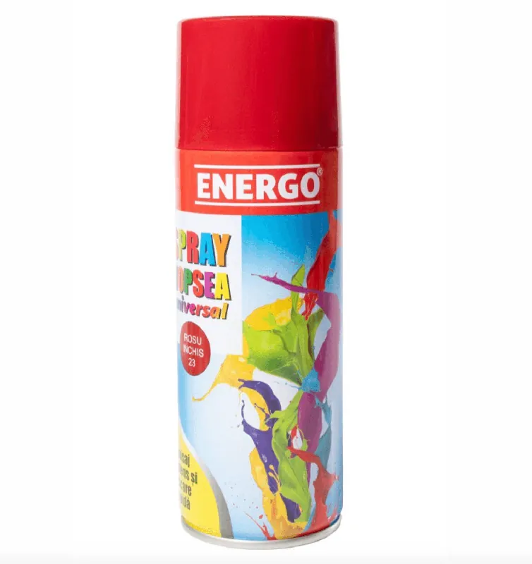 Ofertă limitată Spray vopsea universal rosu inchis 23, 450 ml, Energo
