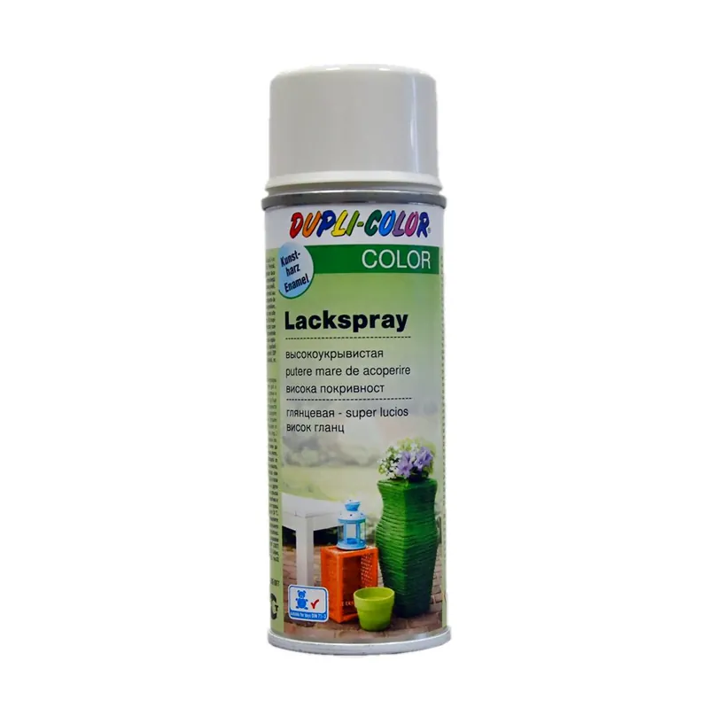 Vopsea spray decorativă DUPLI-COLOR, Lackspray, sintetică, alb, 200ml Reduceri