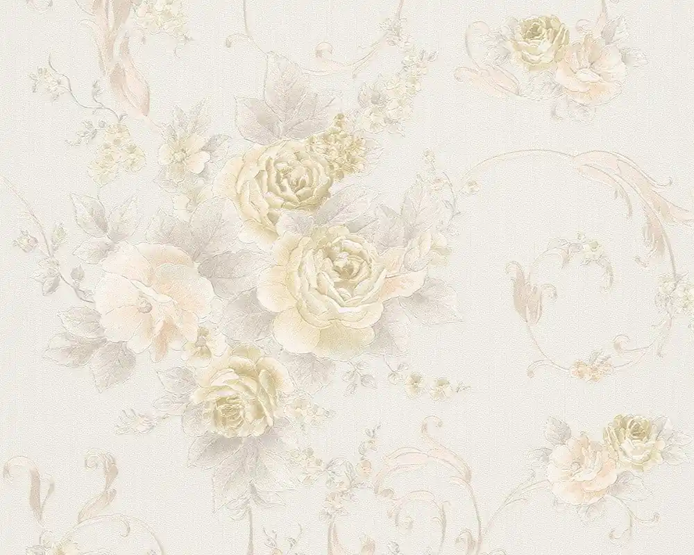 Ofertă de sezon Tapet vlies, model floral, 10 x 0.53 m, 306471, AS Creation Romantico