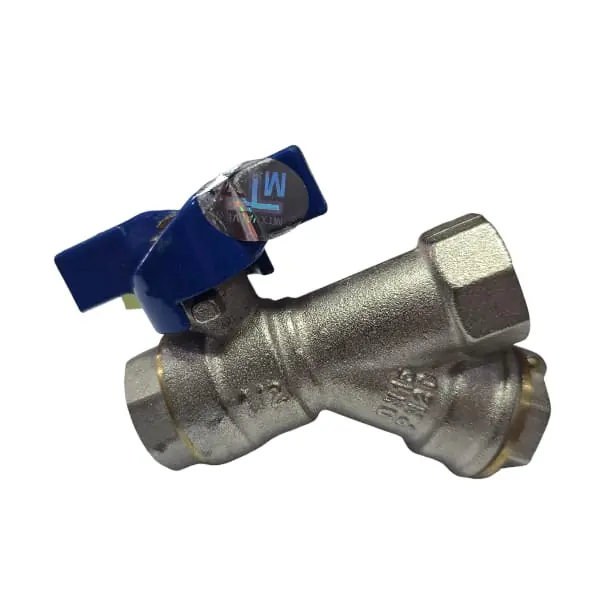 Robinet cu bila, cu filtru Y, cu maner fluture, 1/2” FI-FI, PN20 Preț mic