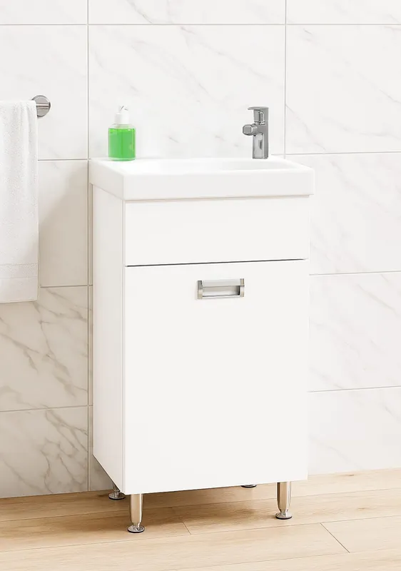 Mobilier baie, baza si lavoar, seria 700, 40 cm, alb, BadenMob Retur gratuit