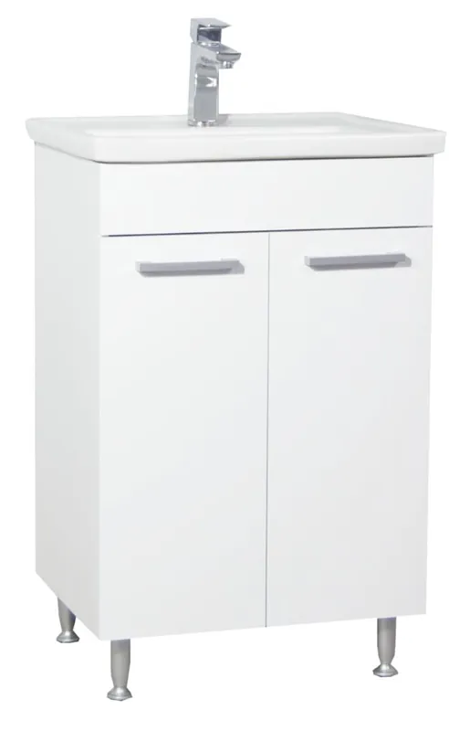 Ofertă exclusivă Mobilier baie, baza si lavoar, 50 cm, alb, seria 067, BadenMob