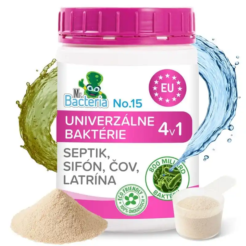 Activator bioenzimatic Mr. Bacteria UNI 4 în 1, 500 g, pentru fose septice, sifoane, stații de epurare și latrine Plată securizată