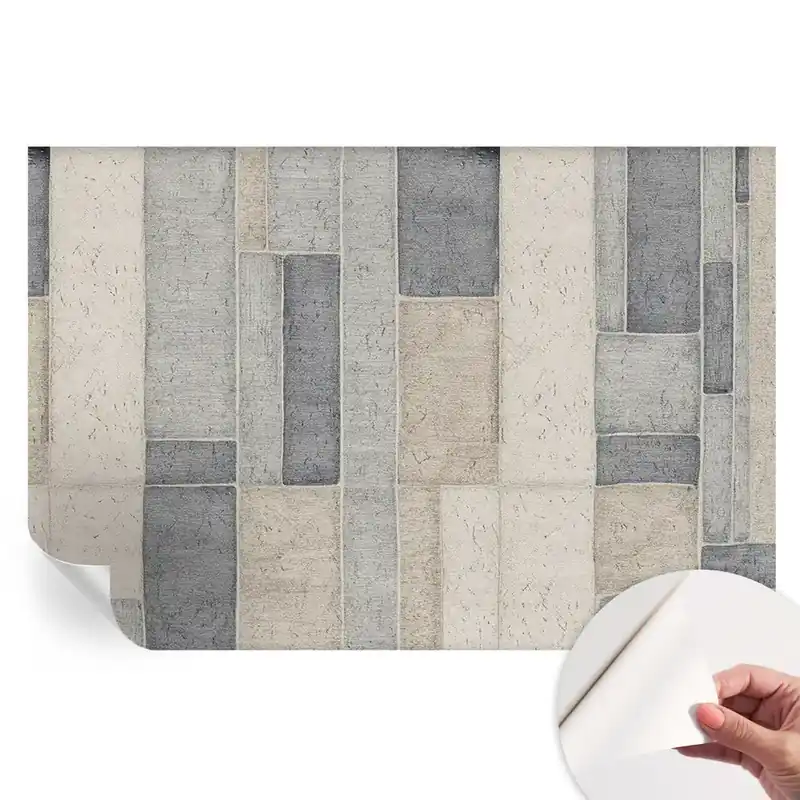 Preț mic Fototapet autoadeziv pentru dormitor cu model mozaic geometric