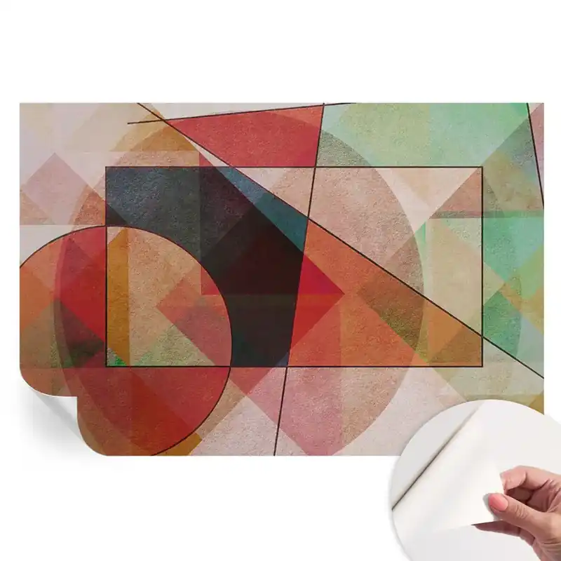 Fototapet autoadeziv pentru dormitor cu model de abstracție geometrică Cel mai bun preț