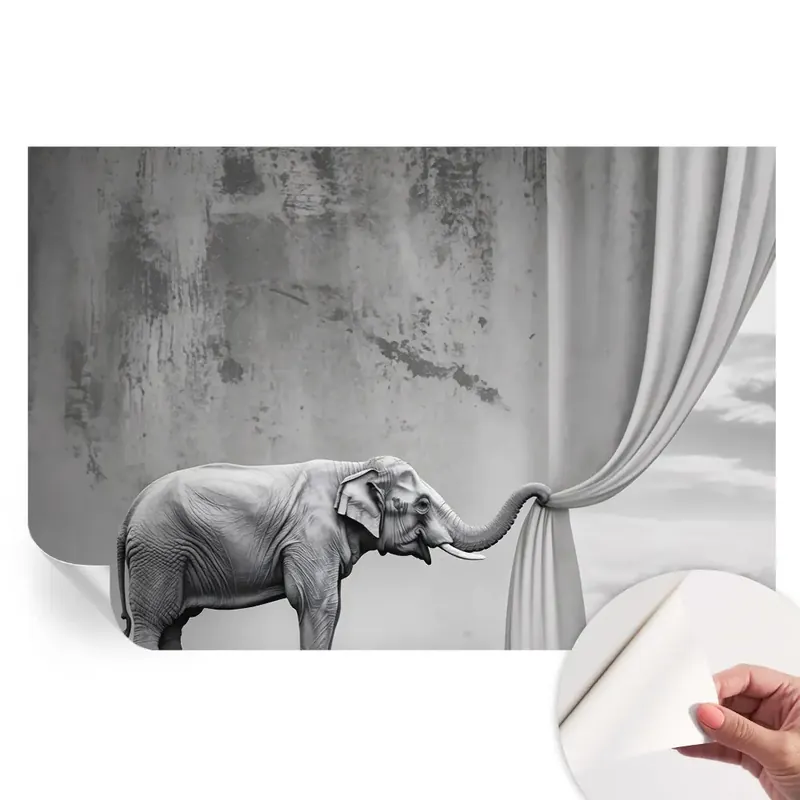 Tapet fotografic autoadeziv cu elefant suprarealist Ofertă limitată