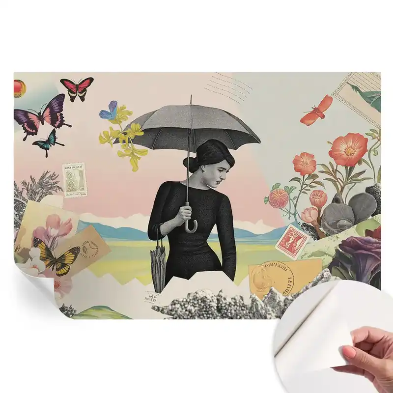 Tapet fotografic autoadeziv Colaj romantic Cumpărături sigure