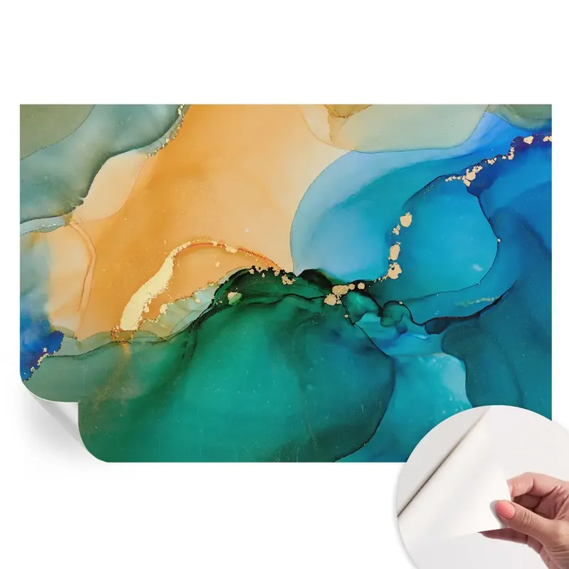 Mai ieftin Tapet fotografic autoadeziv Valuri colorate