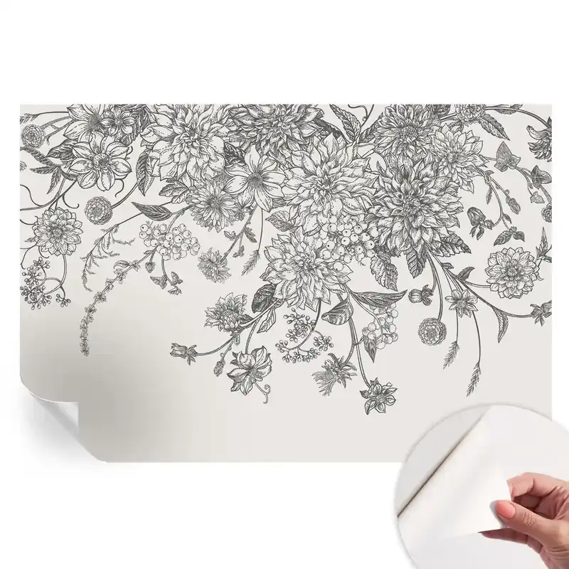 Comandă acum Tapet fotografic autoadeziv cu model floral