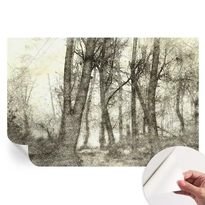 Fototapet modern Melancolia Pădurii pentru sufragerie Reduceri