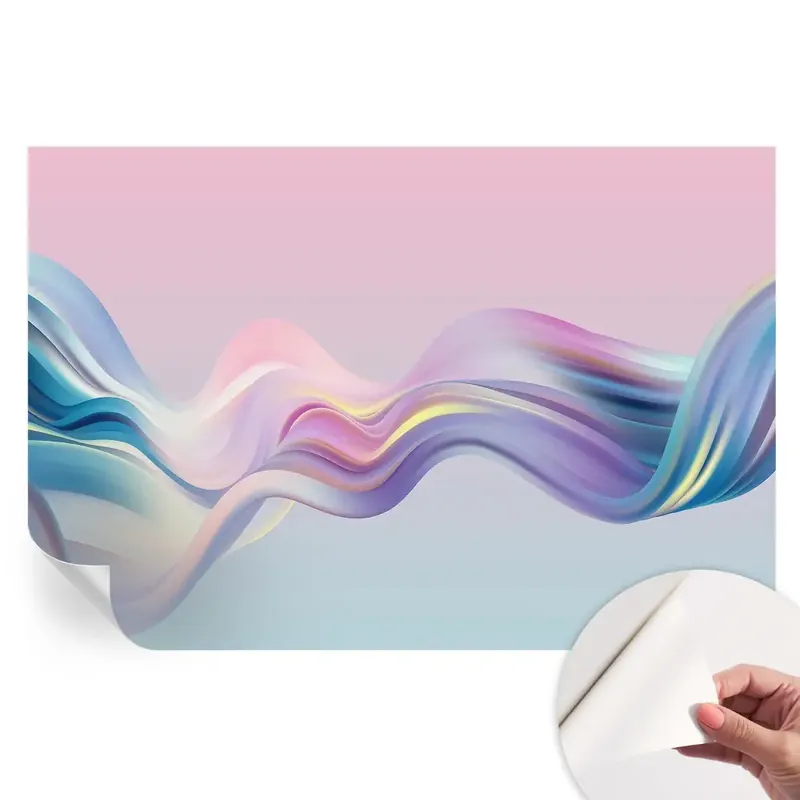 Tapet autoadeziv pentru camera de zi cu model de valuri colorate Livrare rapidă