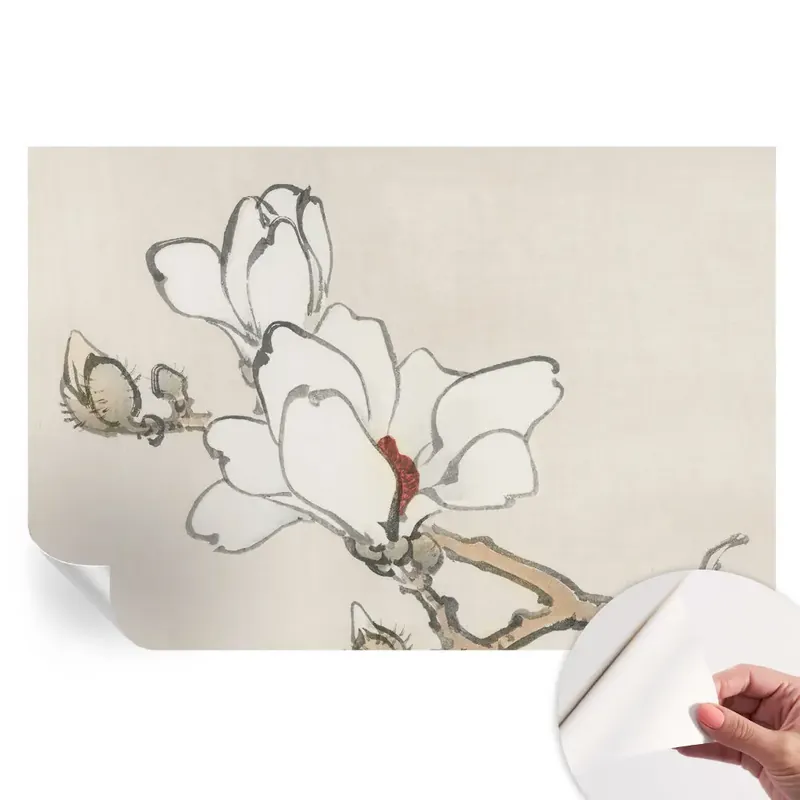 Reducere extra Fototapet autoadeziv cu magnolii delicate