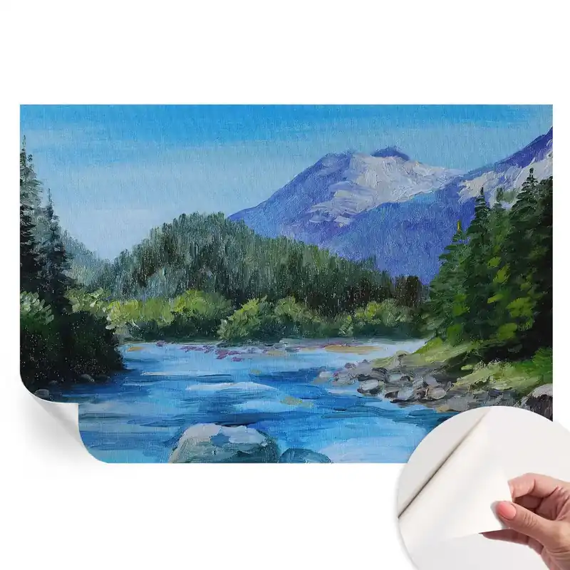 Fototapet autoadeziv pentru dormitor cu peisaj montan Disponibil imediat