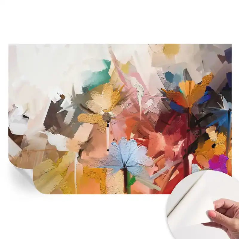 Fototapet autoadeziv pentru dormitor cu model abstract floral Cumpărături sigure