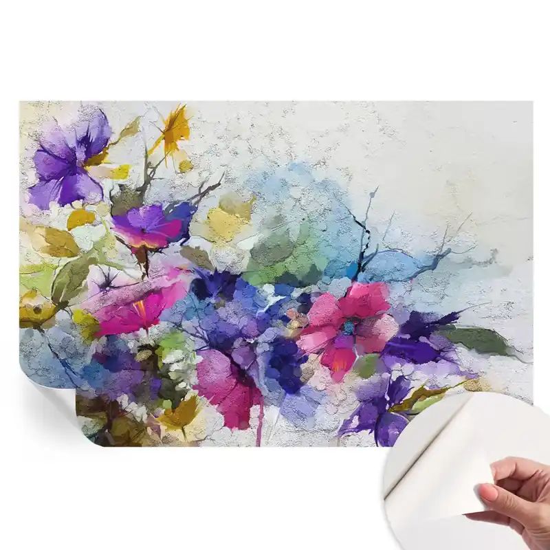 Preț promoțional Tapet autoadeziv pentru camera de zi cu model floral abstract