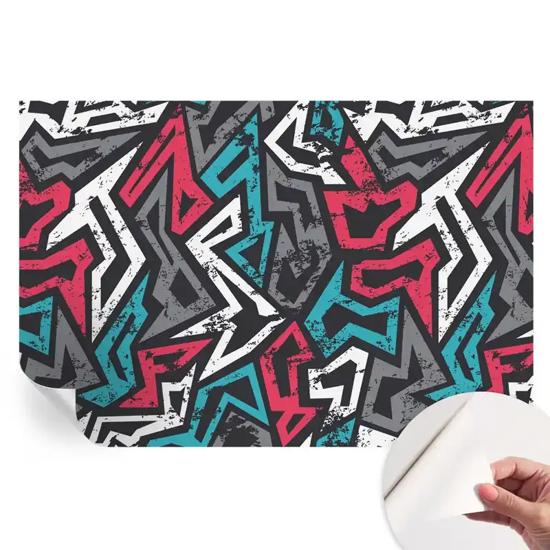 Ultima șansă Tapet autoadeziv pentru camera de zi cu model mozaic abstract