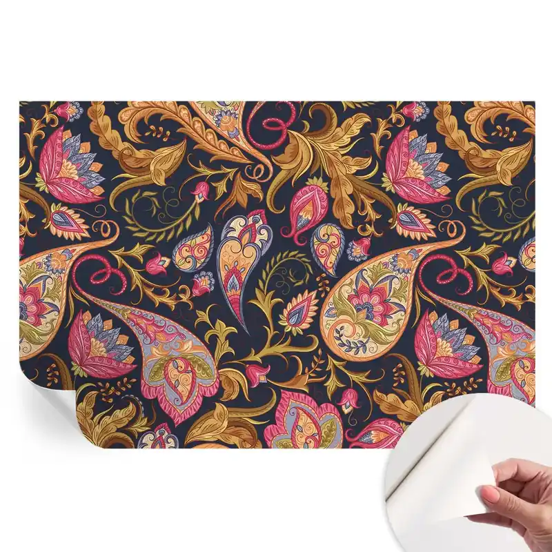 Fototapet autoadeziv cu model paisley colorat Popular