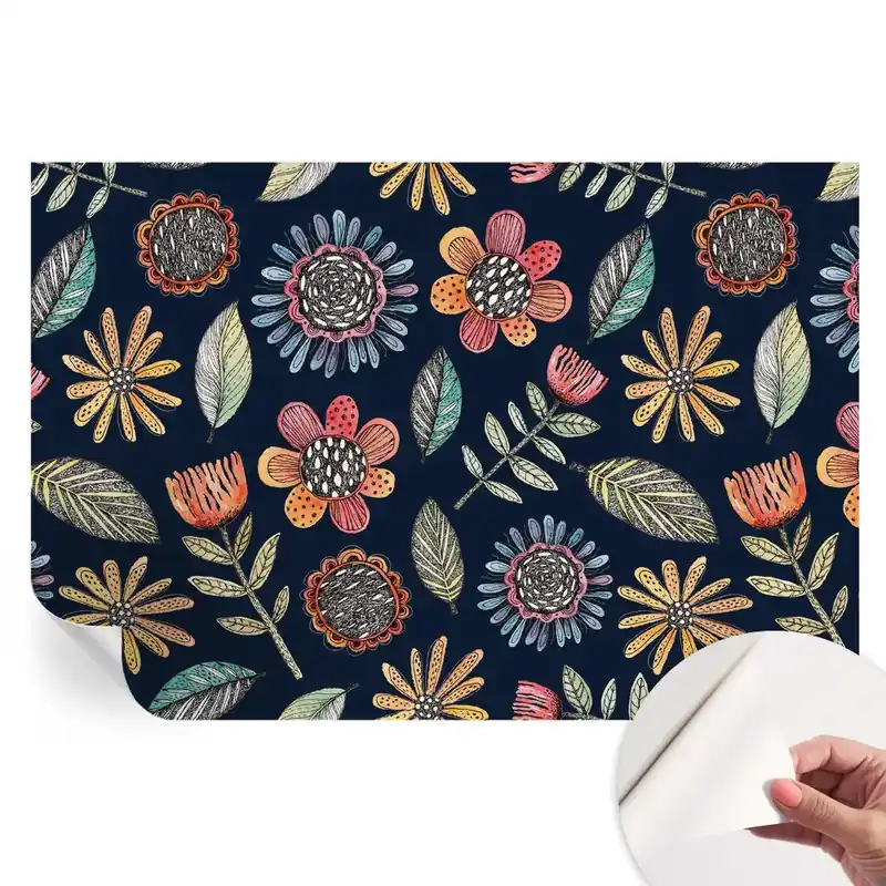 Tapet fotografic autoadeziv Mozaic floral Ofertă exclusivă