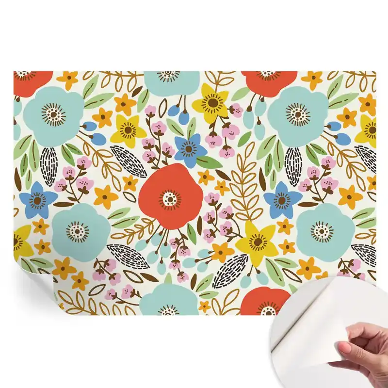Ofertă limitată Fototapet autoadeziv pentru dormitor cu model floral