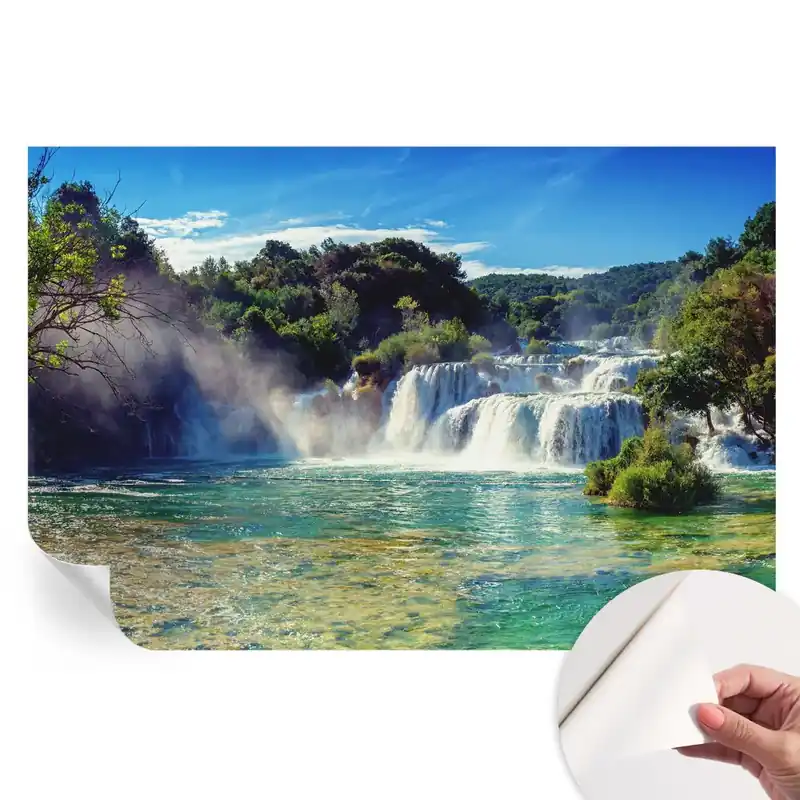 Ofertă specială Fototapet modern pentru sufragerie cu peisaj cu cascade