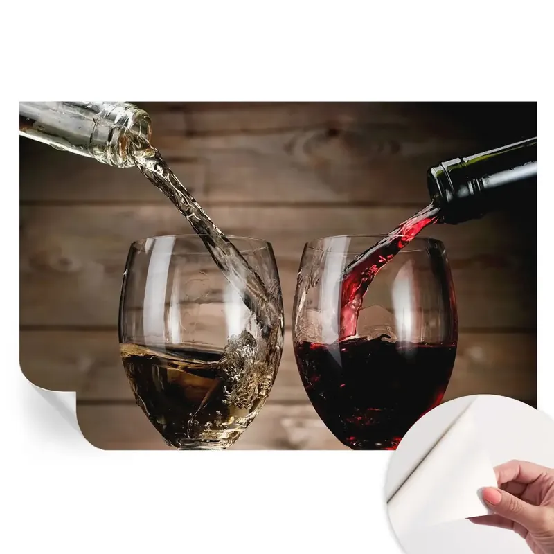 Preț promoțional Fototapet autoadeziv cu pahare de vin