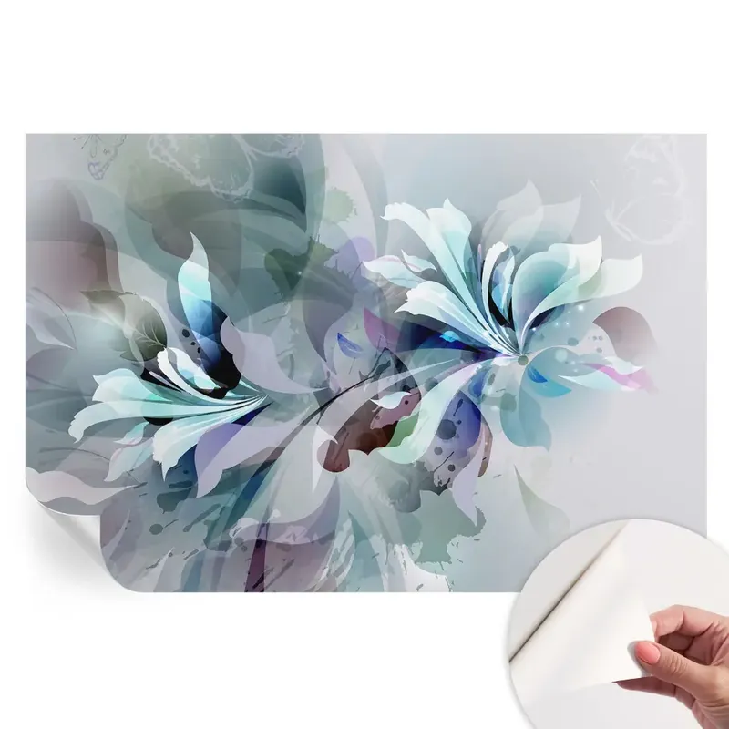 Fototapet modern pentru sufragerie cu abstracție florală Reduceri