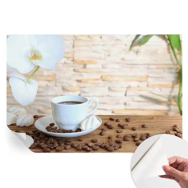 Fototapet modern pentru sufragerie cu model floral relaxant Ieftin