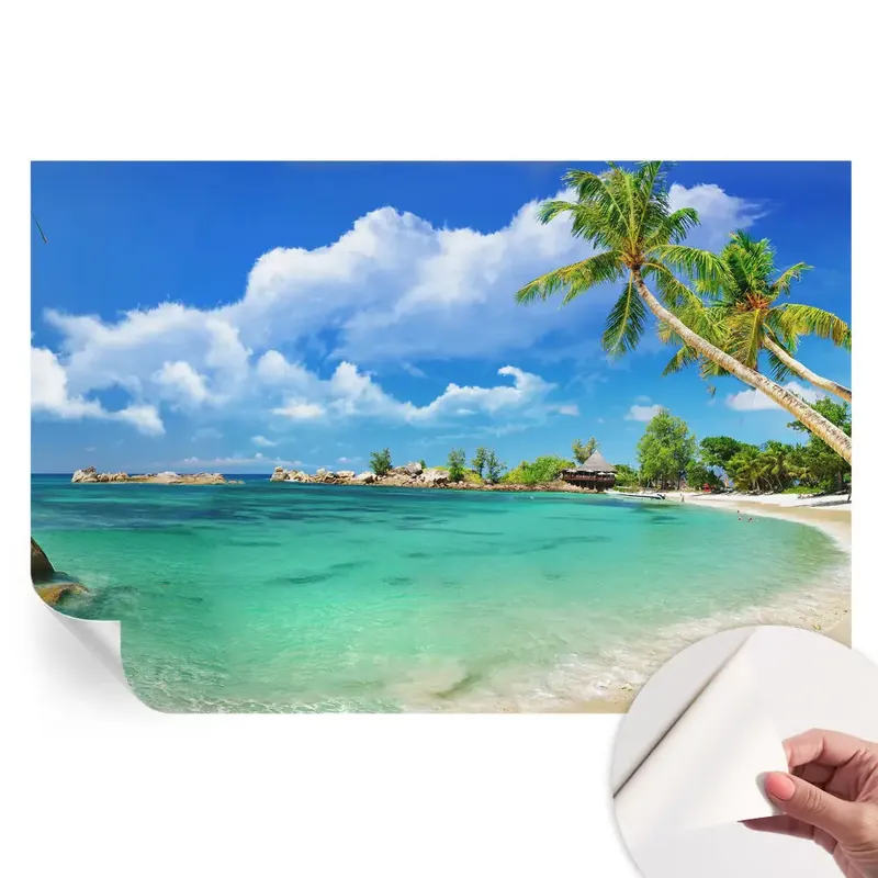 Tapet autoadeziv pentru camera de zi Paradis tropical Chilipir