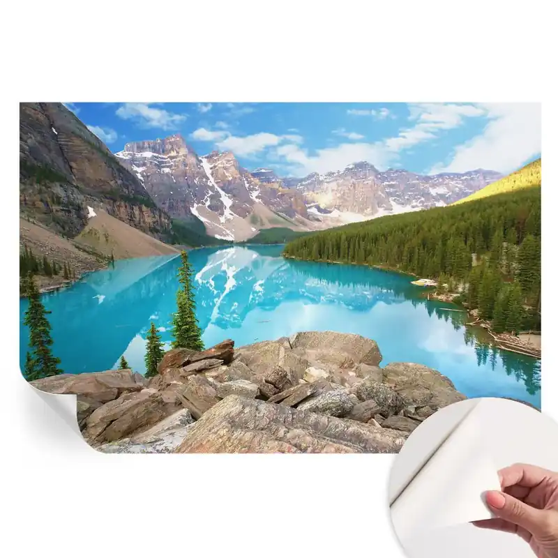 Chilipir Fototapet modern pentru sufragerie Lacul albastru