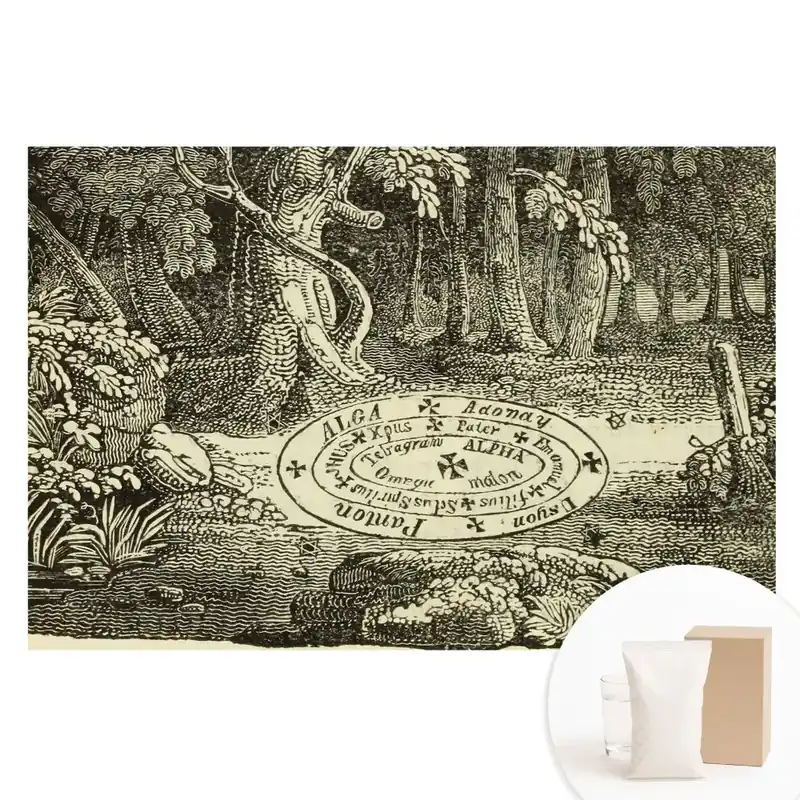 Tapet foto din material nețesut cu ilustrație clasică de pădure mistică Super ofertă