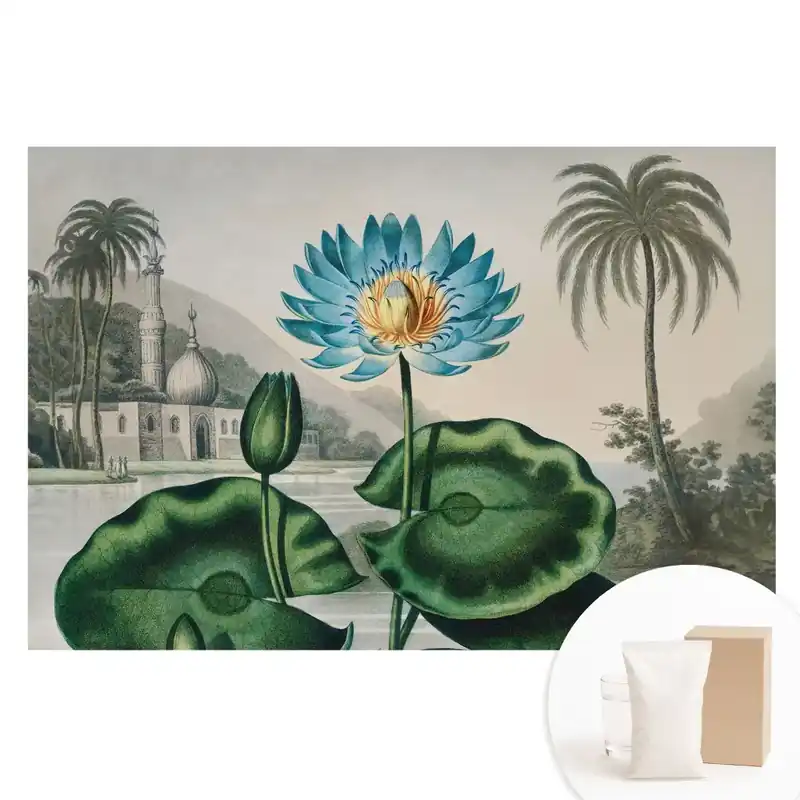 Tapet nețesut cu imprimeu exotic de crin tropical Reducere