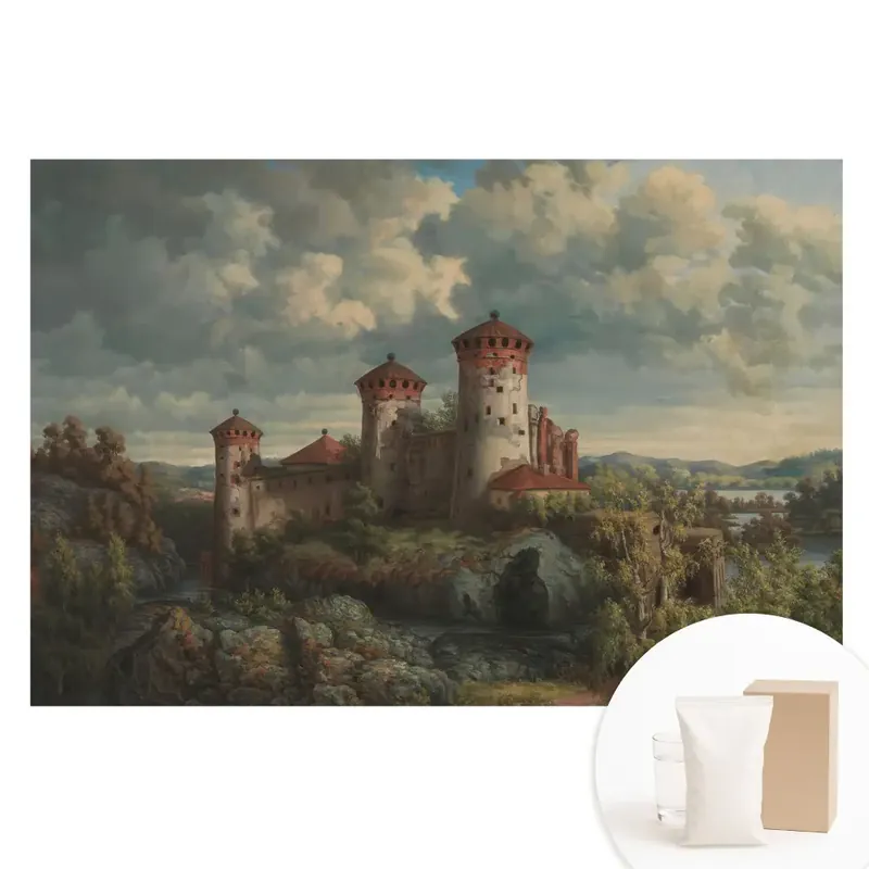 Tapet fotografic din material nețesut cu castel în mijlocul naturii Cumpără acum