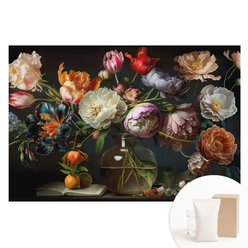 Tapet fotografic din material nețesut cu aranjament floral în vază Reduceri