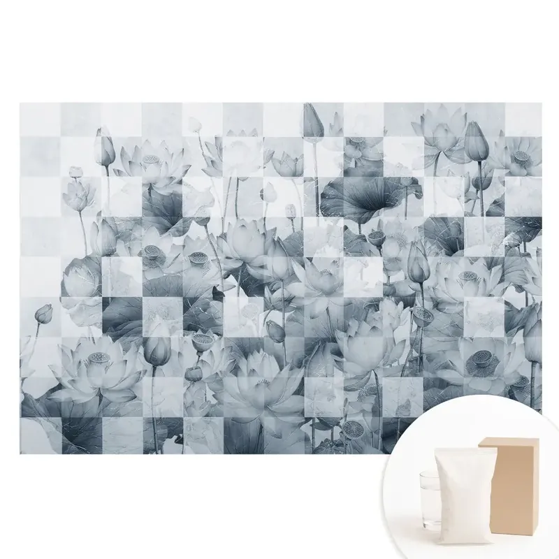 Ofertă specială Fototapet din material nețesut cu model geometric de flori de lotus moderne