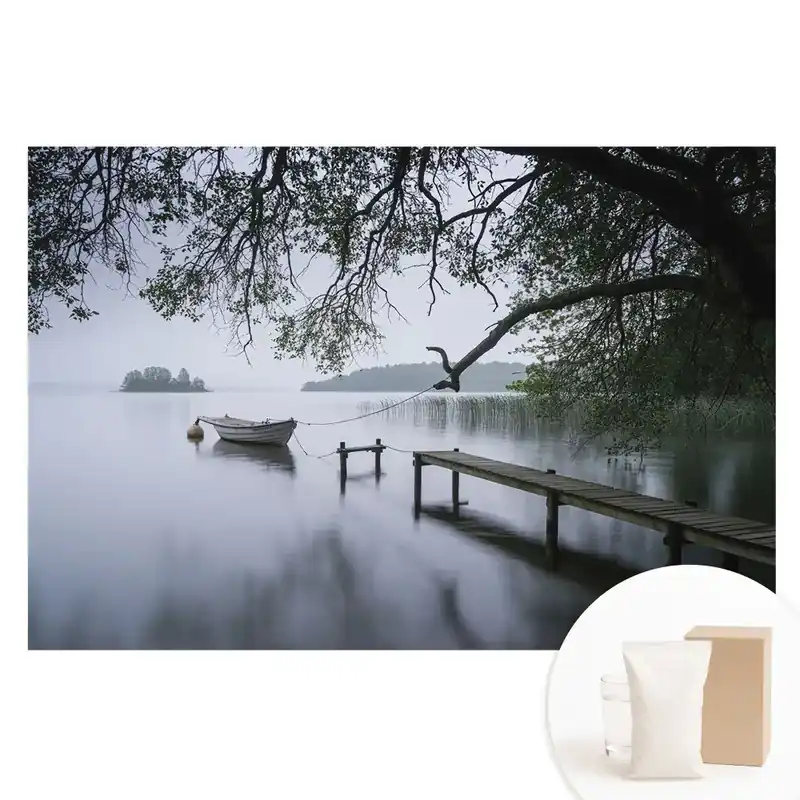 Fototapet din material nețesut cu peisaj relaxant lângă lac Preț promoțional