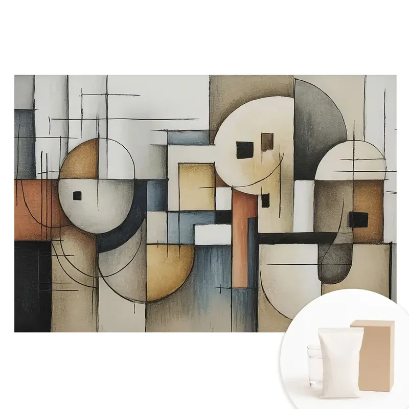 Calitate înaltă Tapet fototapet din material nețesut cu forme geometrice abstracte