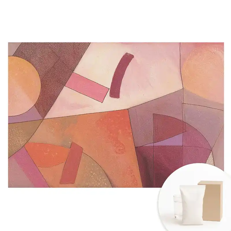 Fototapet mare pentru perete cu forme geometrice abstracte în culori calde Cel mai bun preț