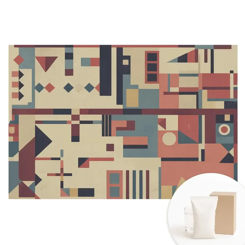 Livrare rapidă Tapet fotografic din material nețesut cu forme geometrice și culori vibrante