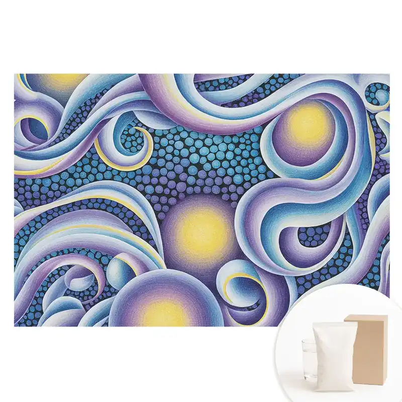 Ofertă exclusivă Fototapet din material nețesut cu imprimeu abstract de vârtejuri colorate