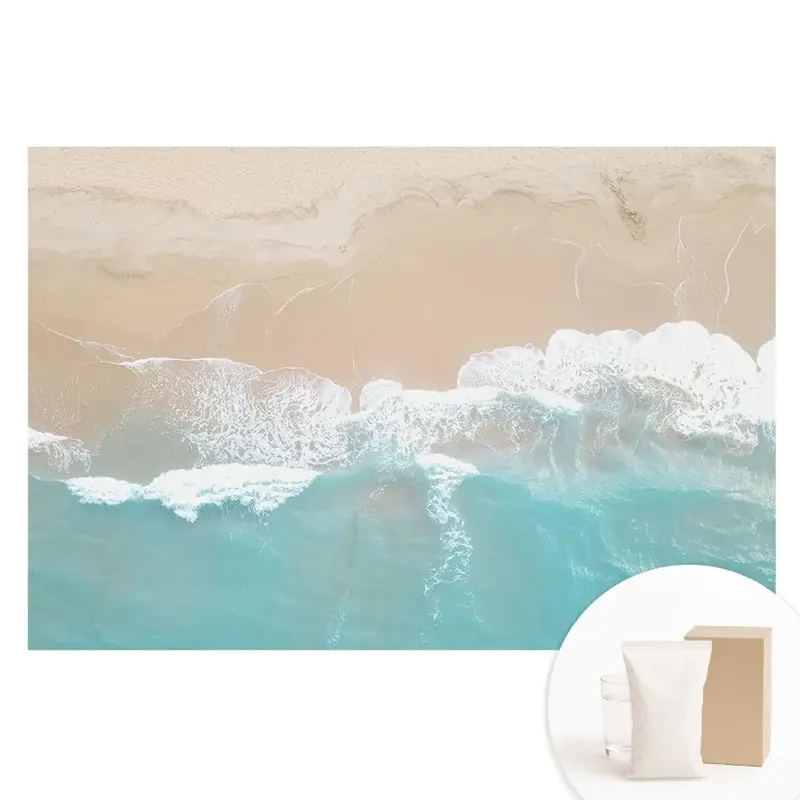 Tapet fototapet nețesut cu valuri de plajă în stil minimalist Discount