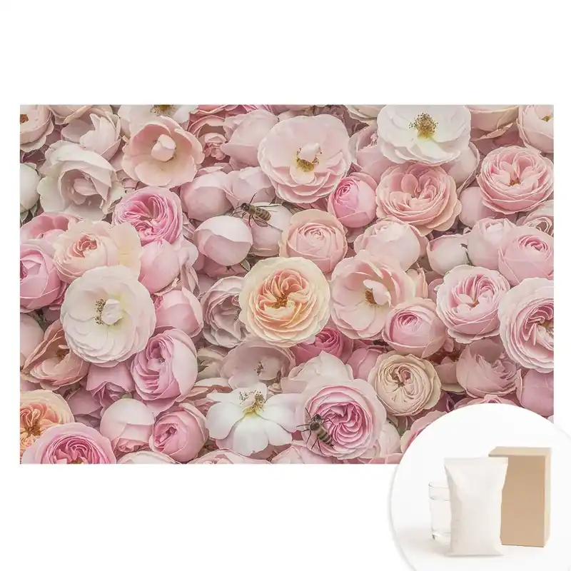 Tapet nețesut cu compoziție florală armonioasă Preț promoțional