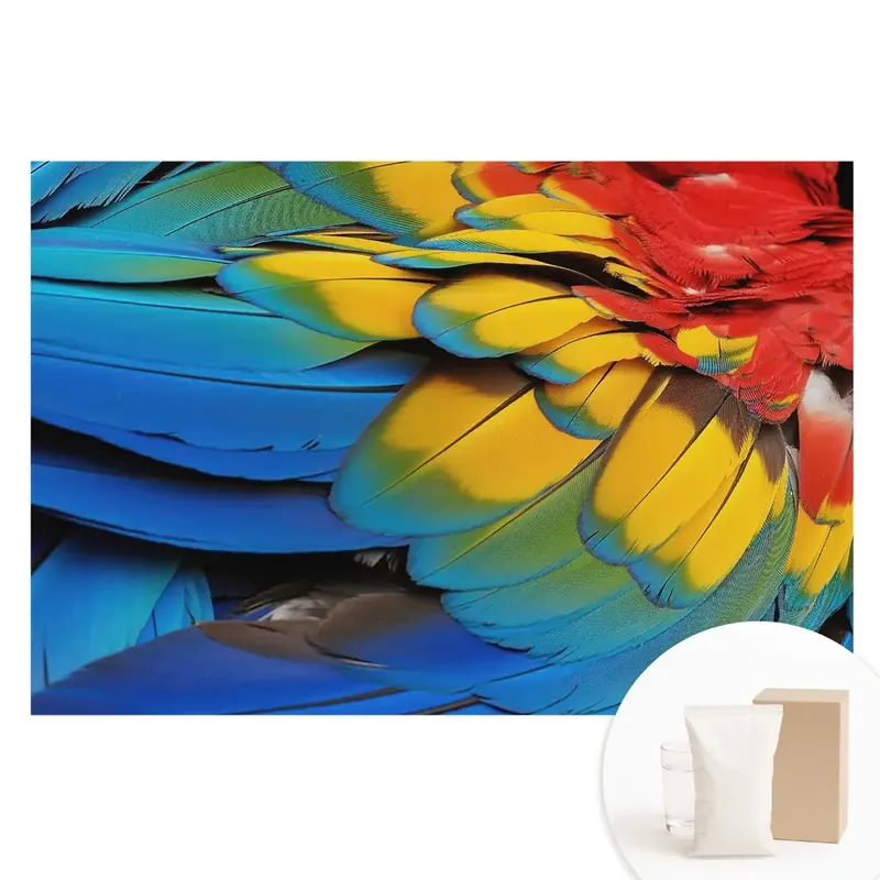 Cumpărături sigure Tapet foto pe material nețesut cu model mozaic de pene colorate