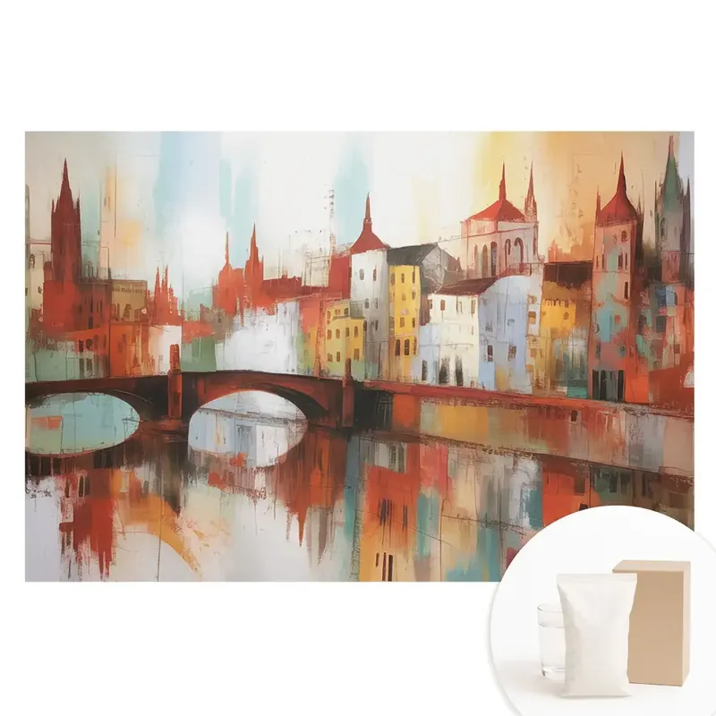 Tapet fotografic din material nețesut cu panoramă colorată a orașului Preferatul clienților