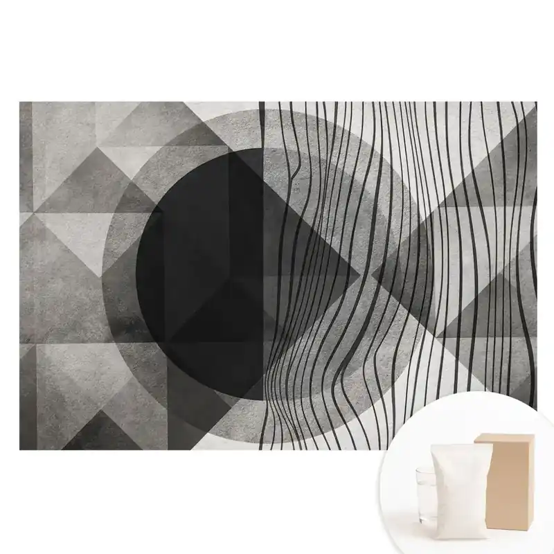Discount Tapet nețesut cu model geometric elegant în nuanțe de gri