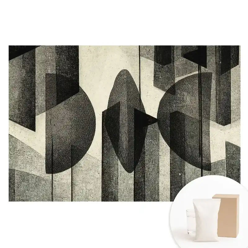 Tapet fotografic nețesut cu geometrie abstractă și simetrie a spațiului Retur ușor