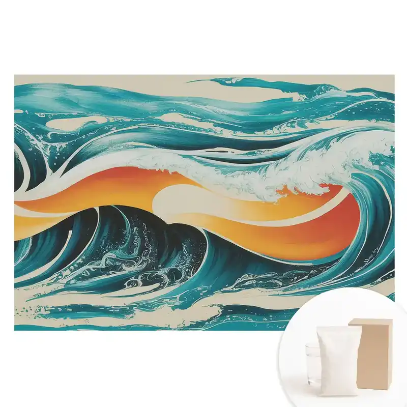 Cel mai bun preț Tapet nețesut cu model abstract Ocean de energie