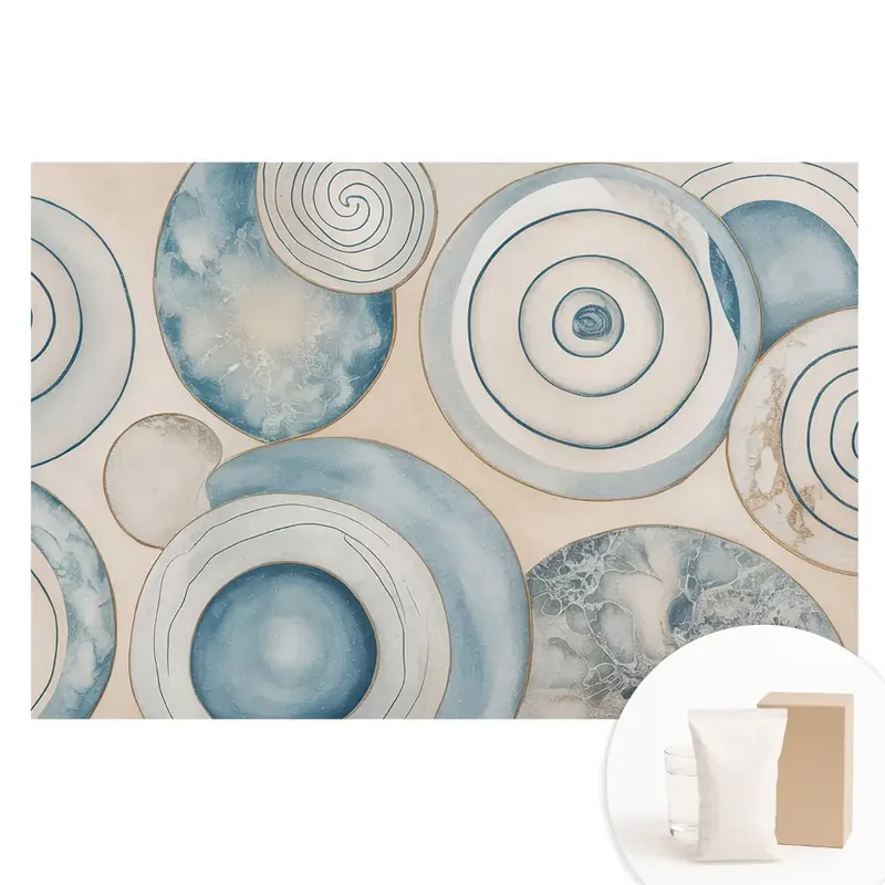 Tapet fototapet nețesut cu model abstract de spirale albastre Ofertă de sezon