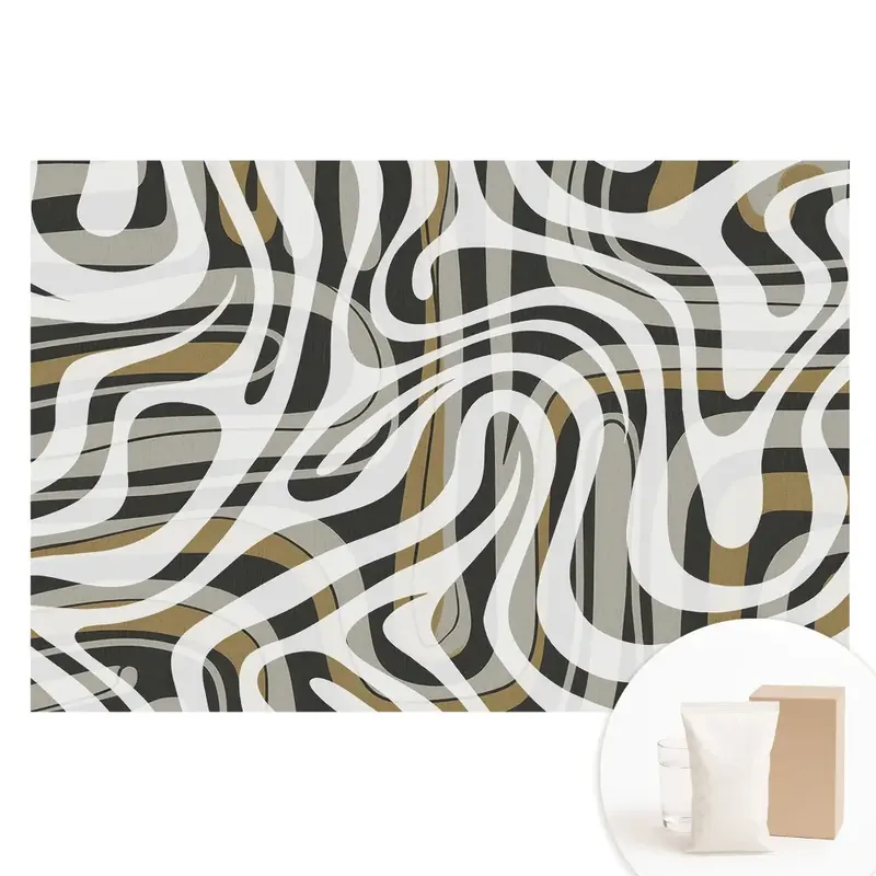 Tapet foto din material nețesut cu linii expresive și nuanțe calde în stil abstract Mai ieftin